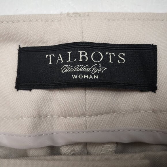 Talbots Heritage Ladies Cream Lightweight Zipper & 2 Clasp Closure Pants - Picture 3 of 11